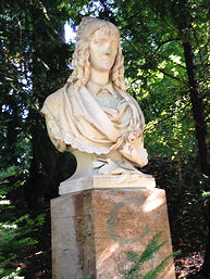Foto einer Büste der Annette von Droste-Hülshoff (Stadtpark von Münster)